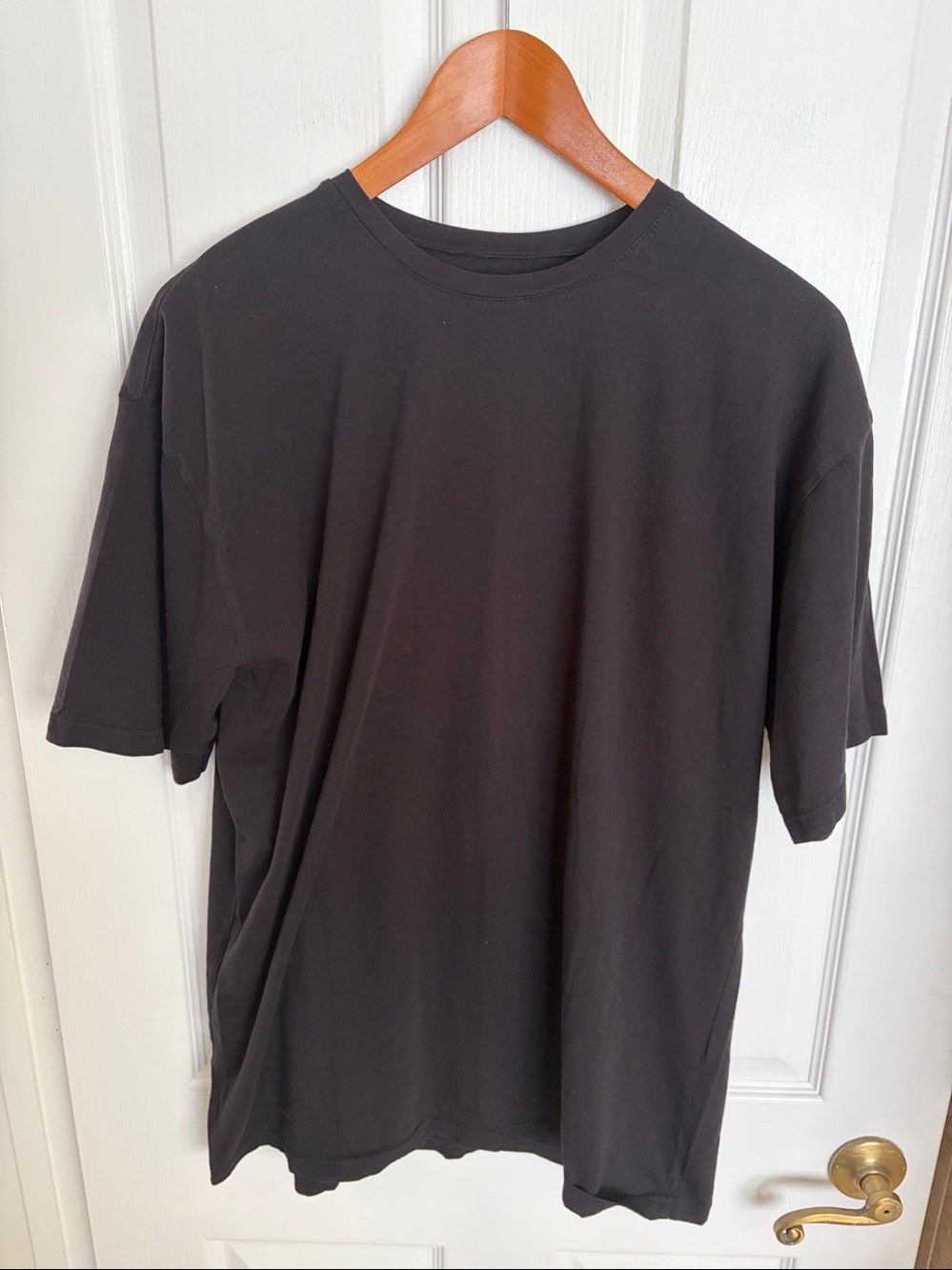 WOD - Black Crew Neck Tee.  White bandanna insert on back.